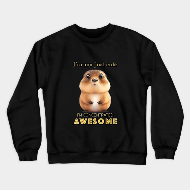 Marmot Concentrated Awesome Cute Adorable Funny Quote Crewneck Sweatshirt by Cubebox